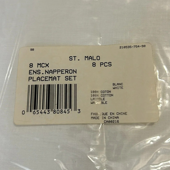 Set of 4 Linen/Cotton White Battenberg Lace Placemats and Napkins - Picture 12 of 12